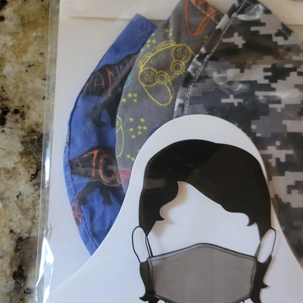 NEW WELLNESS 3PK FACE MASK FOR KIDS AGES 5-8